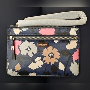 Kate Spade Navy and Pink Floral Wristlet